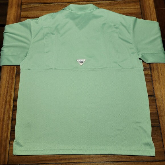 Columbia PFG Fishing Polo - Sea Green - Size Large - Picture 3 of 6